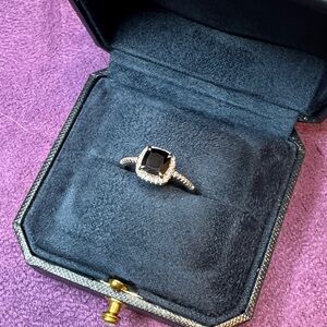 Elegant Black and Silver Ring